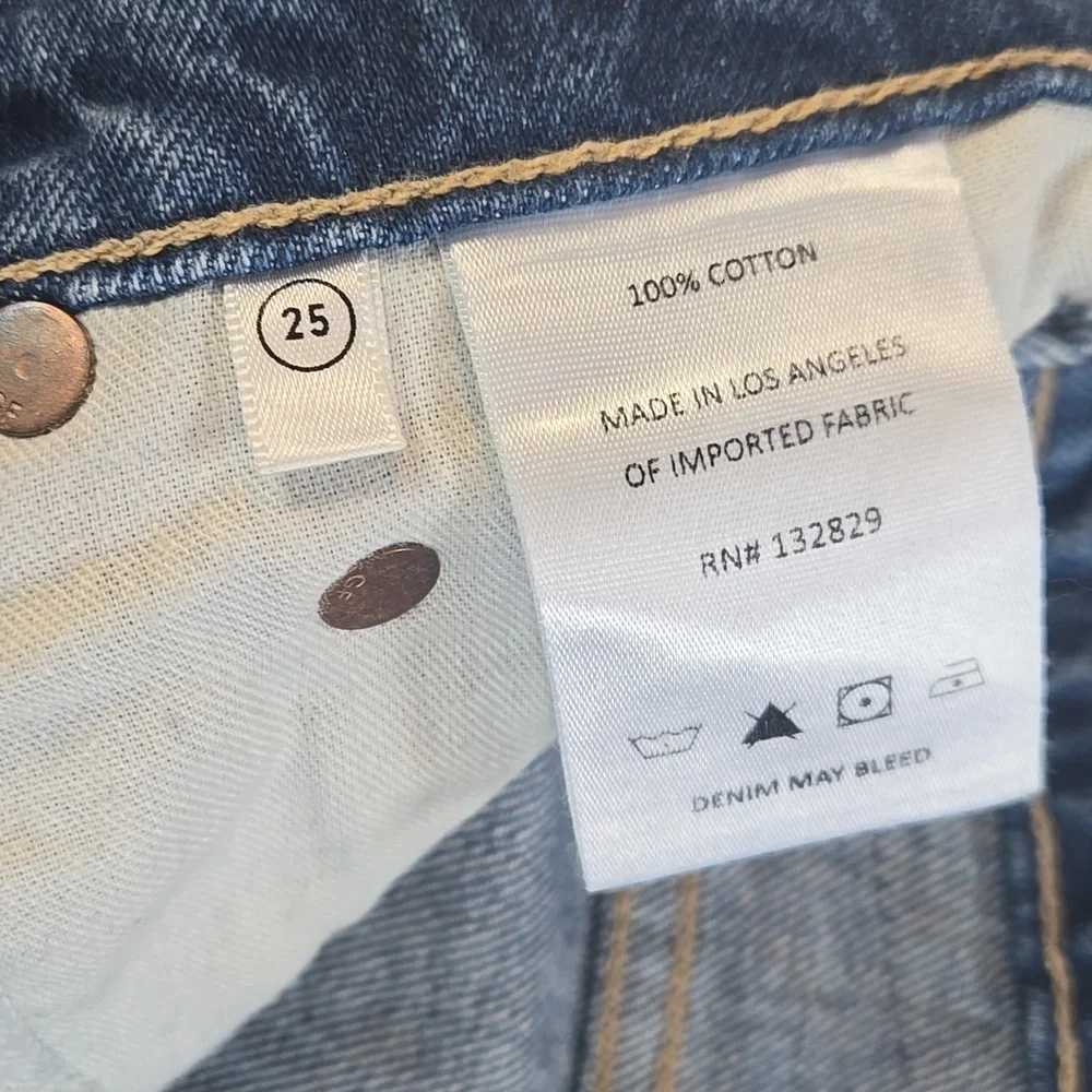 GRLFRND The Cassidy Straight Leg Blue Jeans Size 25 - Picture 7 of 16